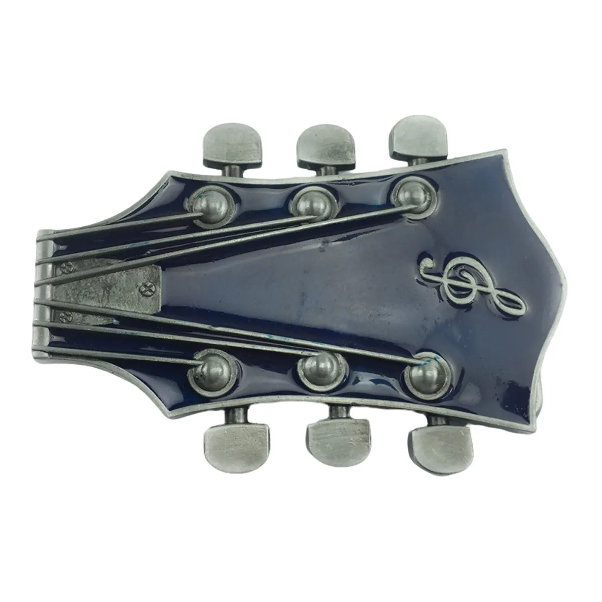 

T-DISOM 1pc Men's Vintage Guitar Head Musical Belt Buckle - Men's Fashion Accessory