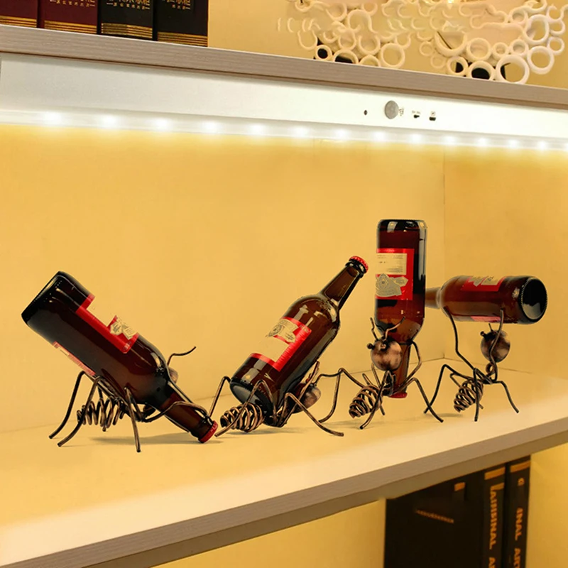 Creative Ant Spider Wine Rack Poised Bottle Holder Cabinet Stand Bracket Bar Vintage Home Table Decor