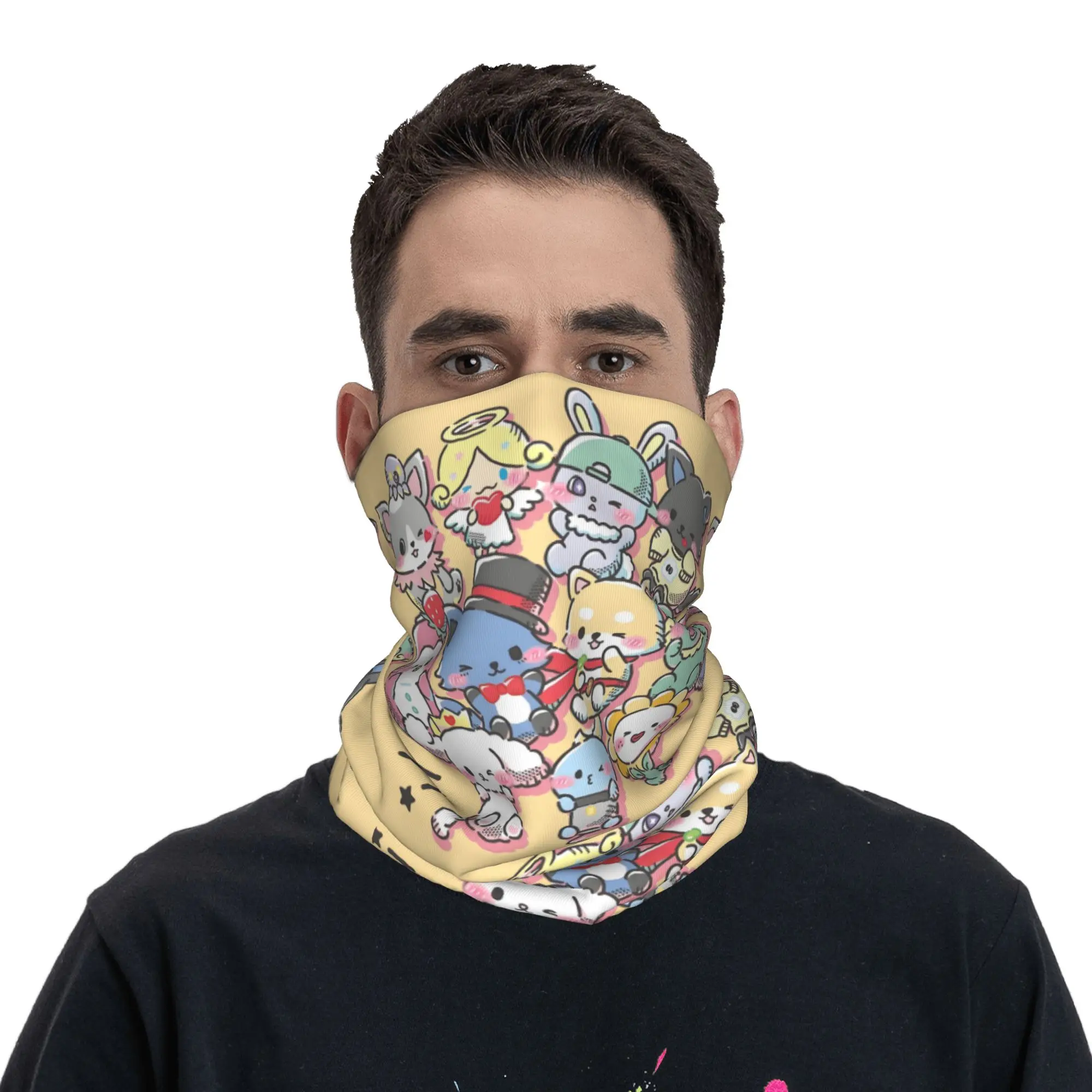 مخصص JO1 اليابانية الصبي الفرقة الكرتون باندانا الرقبة الجراب يندبروف الوجه وشاح غطاء النساء الرجال عقال أنبوب بالاكلافا #4