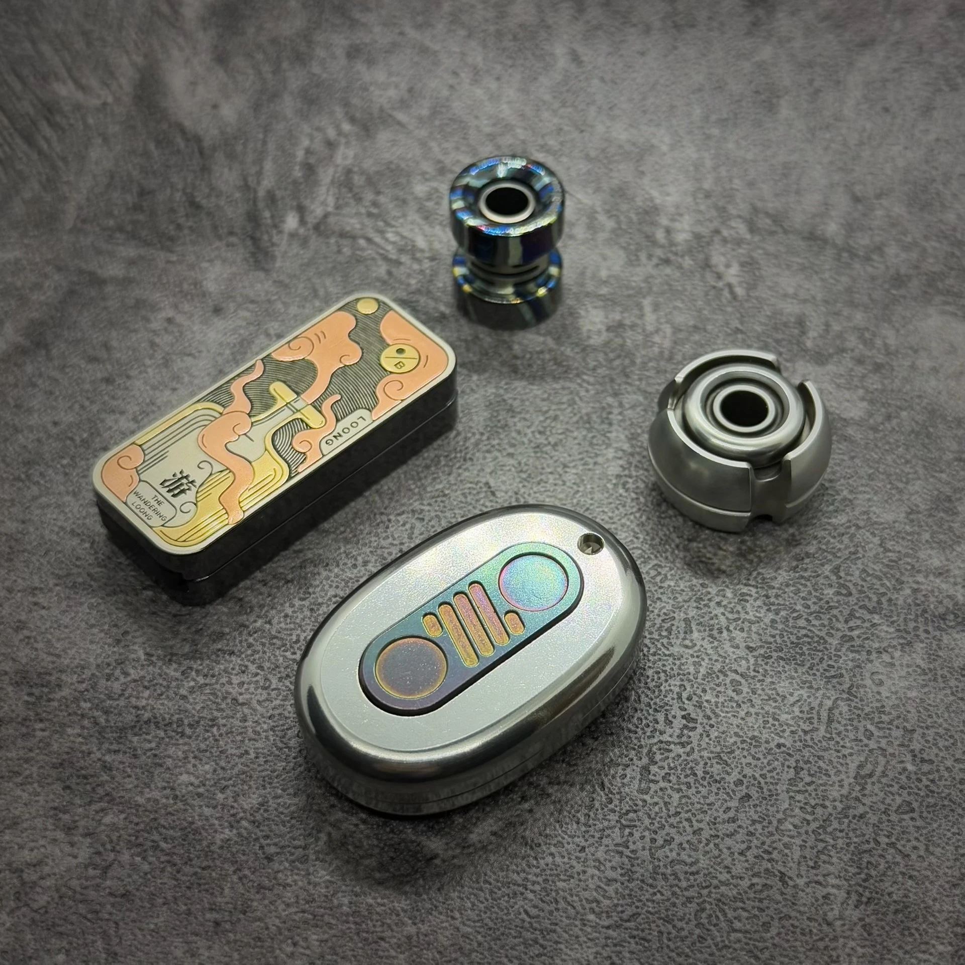 Used EDC Genuine TKEDC Steel Zirconium Dharma Egg TK Nafudamo Push Brand, Stainless Steel Zirconium Alloy Dharma
