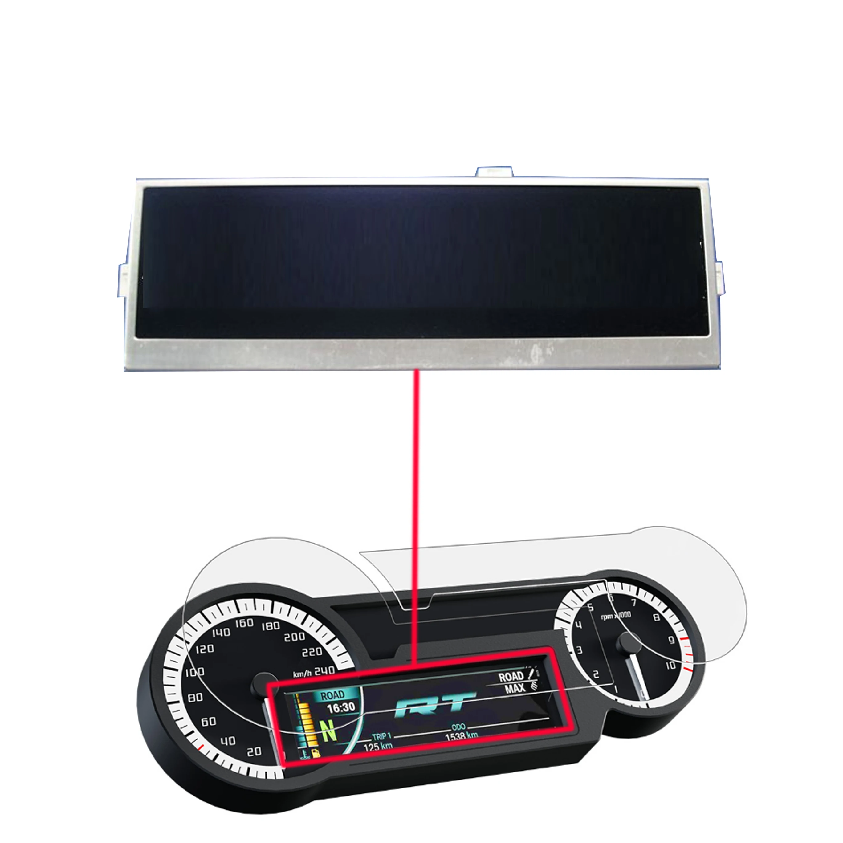 

New Motorcycle Motorbike Dashboard GPS Radio LCD Display for BMW R1200RT 2014 RT1200