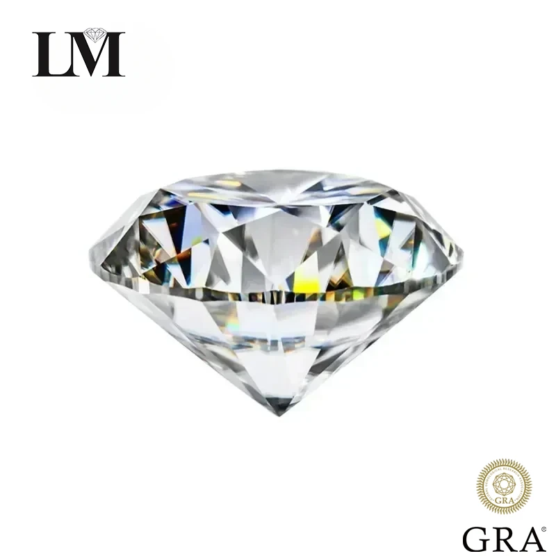 

Moissanite Stone Real D Color Vvs1 Round Cut 0.1CT-12CT Wholesale Loose Gemstone for Diy Jewelry Making with GRA Report