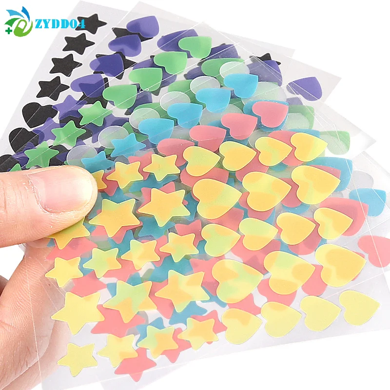 

●72/80Pcs Colorful Cute Star Heart Shaped Acne Treatment Sticker Invisible Acne Cover Pimple Patch Skin Care