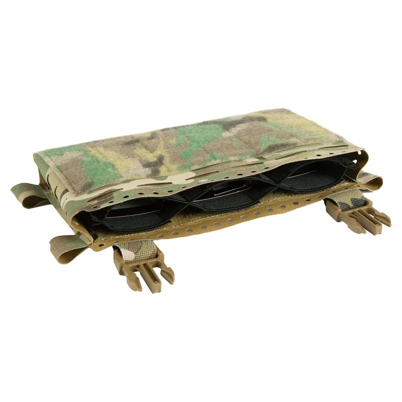 

Tactical Chest AR Triple 5.56 Magazine Elastic Separation MK3 MK5 Double Hook Belly Pocket