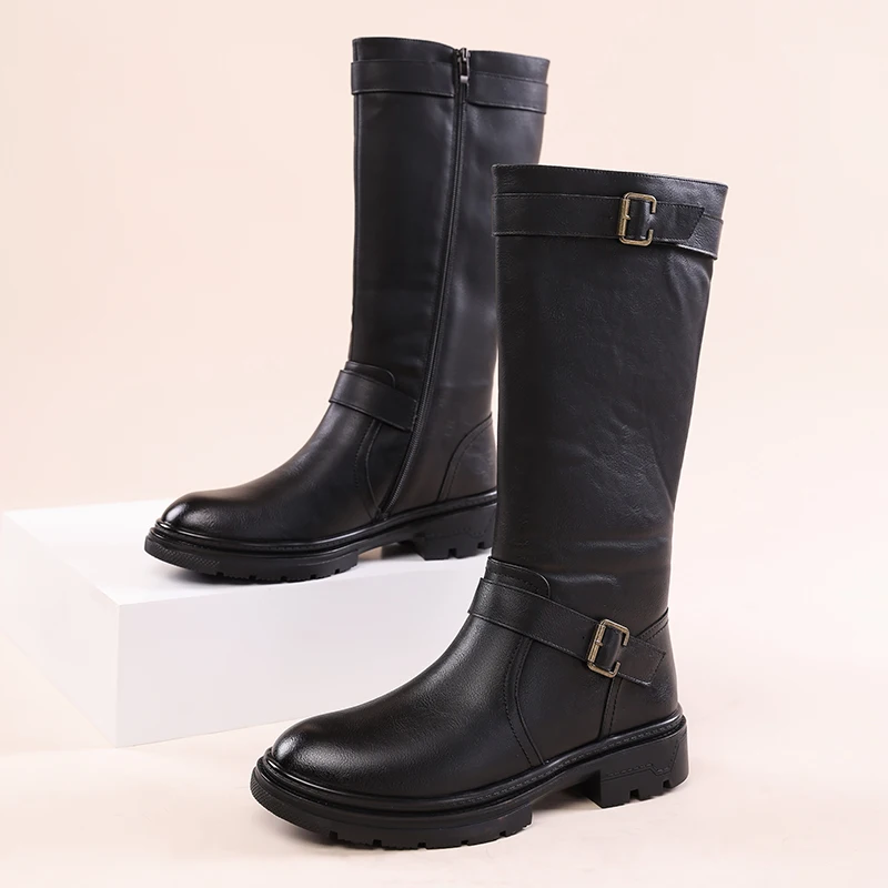 

Men's high top boots Classic luxury minimalist style Office or Business plus size Outdoor fashion shoes Black brown classic