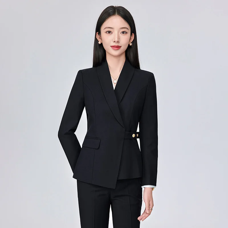 Ensemble de costume pour femmes, haut de gamme, élégant, Style déesse, costume formel professionnel, veste, vêtements de travail, nouvelle collection printemps et automne 2025