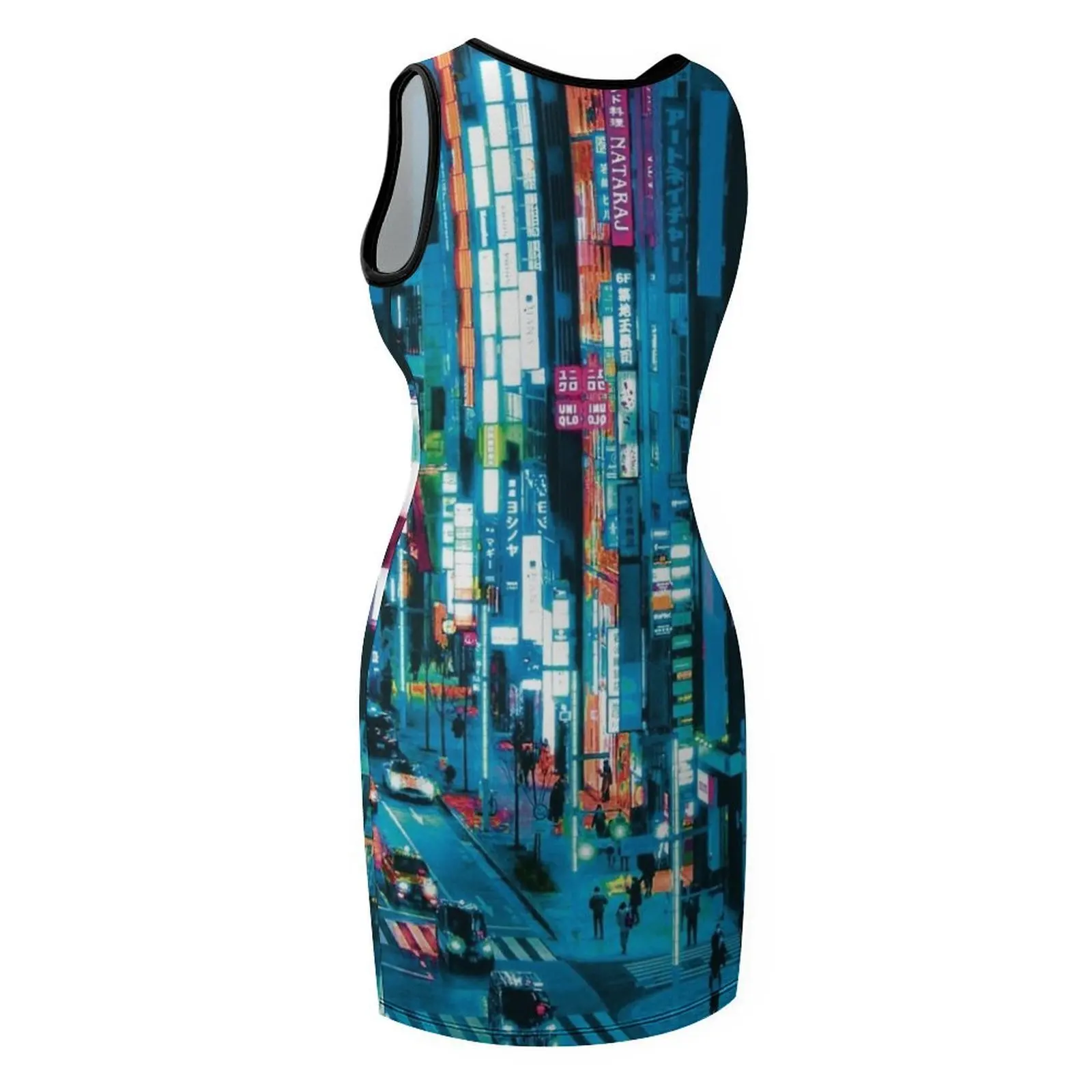 Tokyo At Night Neon Blue Sleeveless Sundress Dress for pregnant women summer dress womens 2025 Women's summer dresses
