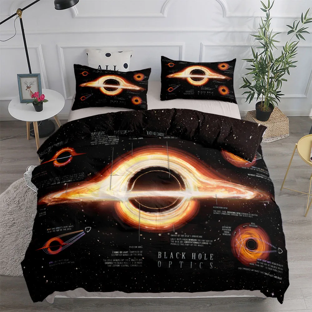 

Black Hole Weird Duvet Cover Set King Queen Double Full Twin Single Size Bed Linen Set