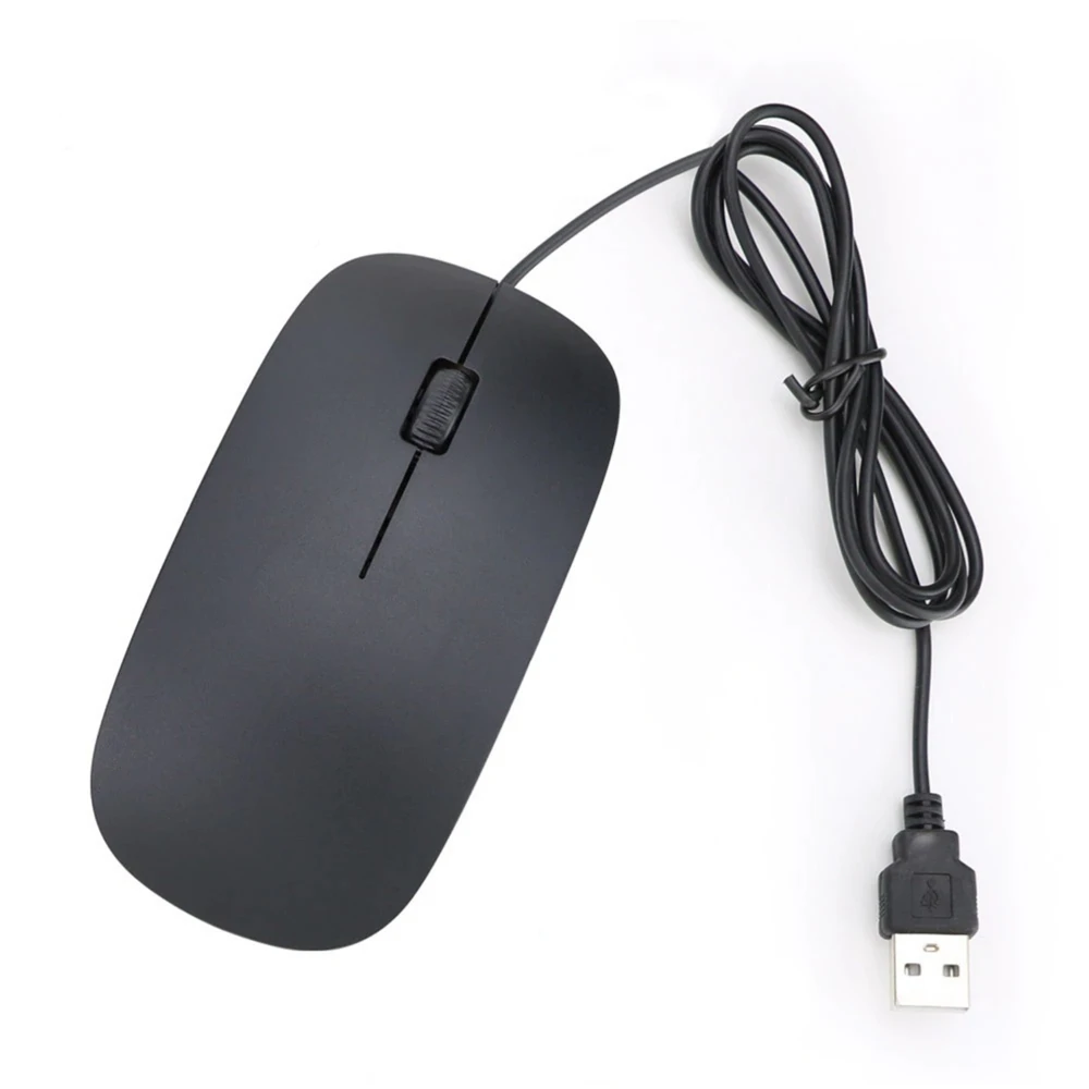 

Wired USB Optical Mouse For PC Laptop Computer Scroll Wheel Black Mice
