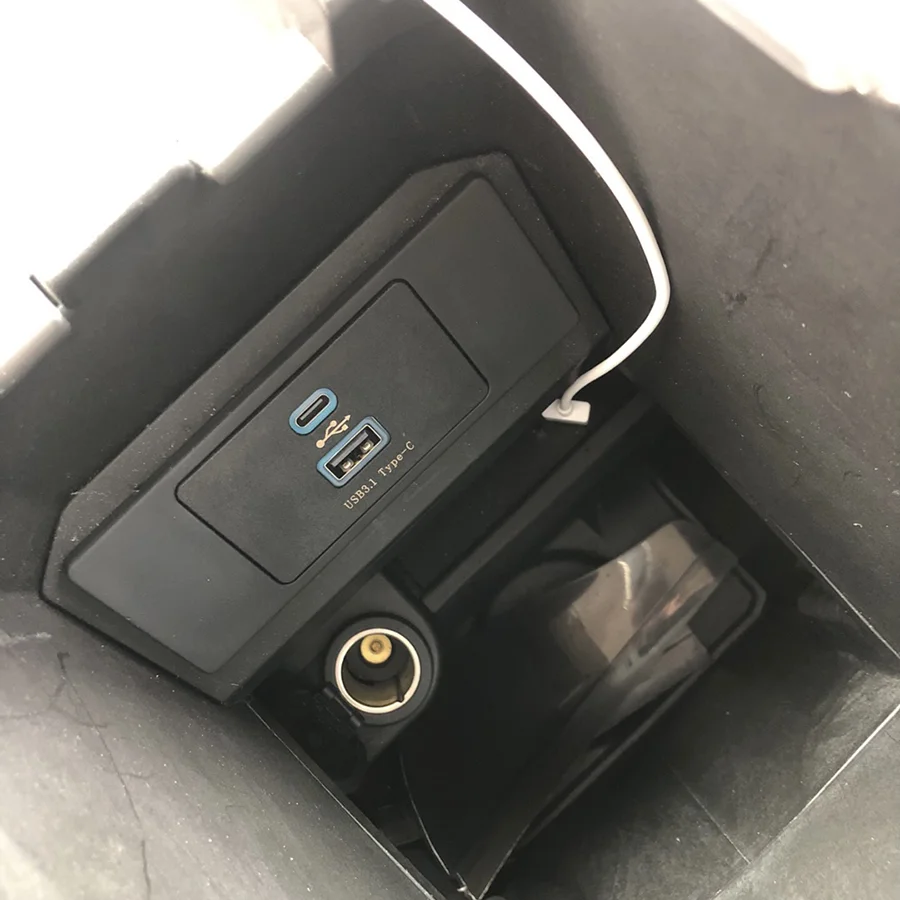 Wooeight Carplay Interface Module For Ford Single Dual USB TypeC Charger Socket Frame For Transit Explorer F-150 LC5T-14F014-DB
