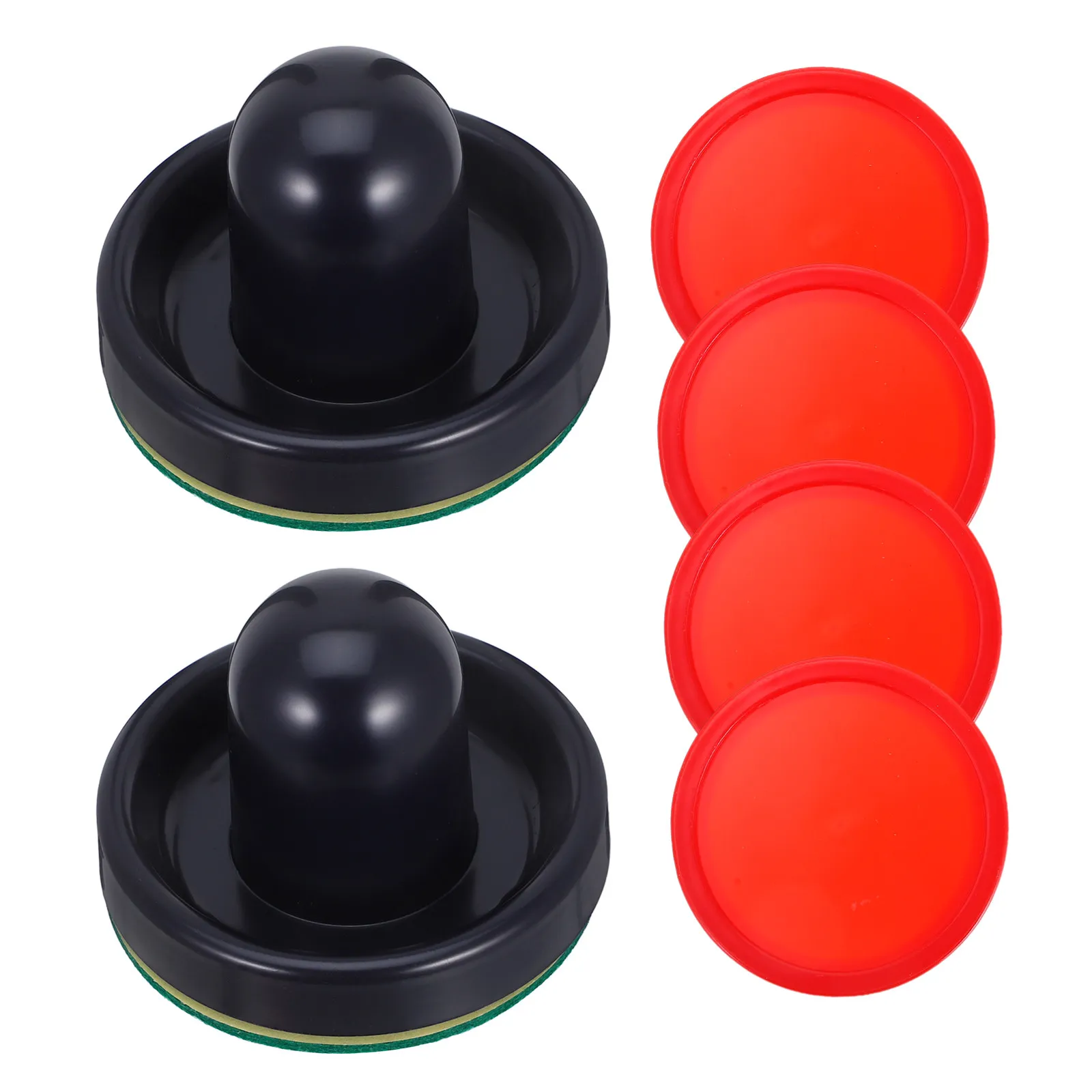 

8Pcs Air Hockey Pucks and Pushers Replacement Set 76Mm Standard Size Protective Felt Bottom for Table Surface Competitive Game