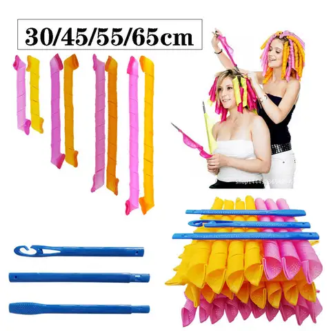 10pcs 휴대용 매직 헤어 컬러 웨이브 포머 헤어 스타일링 액세서리 헤어 스타일링 도구 DIY 롤러