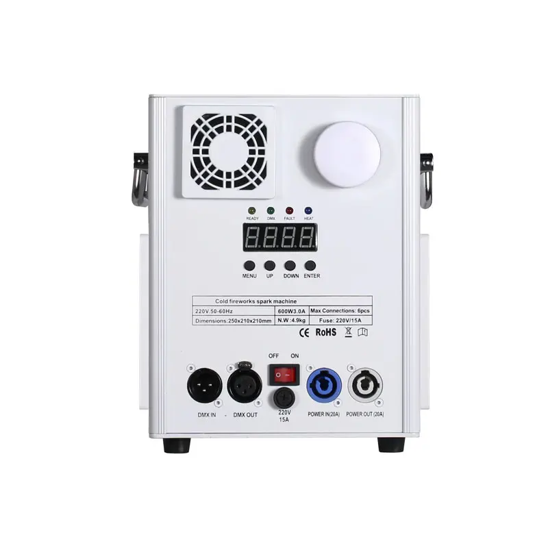 

New Stage Effect Dmx Remote Control 600w Mini Cold Sparks Machine Wedding Party Stage Event