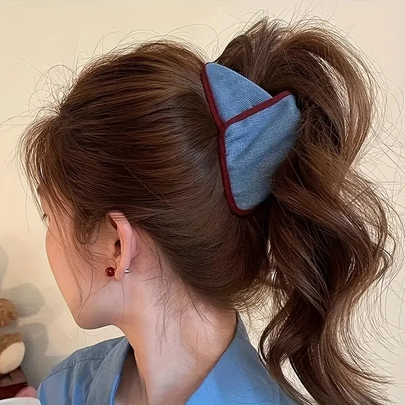 Einzelne Vintage-Haarspange mit Schleife, Retro, elegantes Haar-Accessoire für Pferdeschwänze und Hochsteckfrisuren, rutschfeste Haarklammer für Frauen – Detail 2