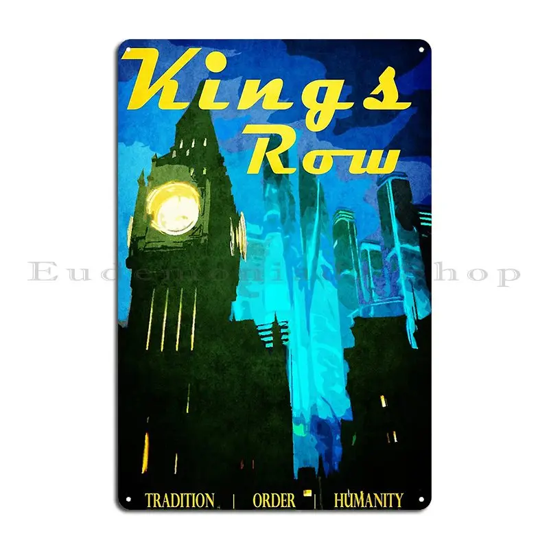 King S Row Vintage Travel Poster Metal Sign Poster Cinema Character Club Party Home Decoration Tin Sign Poster