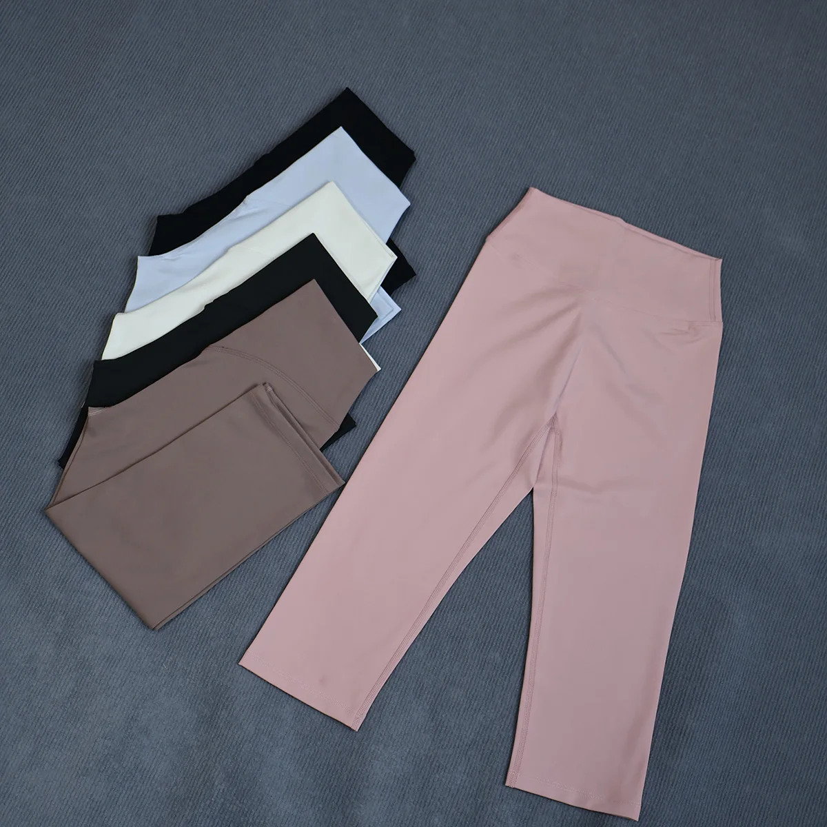 Ctenkevet 3/4-Yogahose mit hoher Taille für Damen, Sommer, Hüfthebende Capri-Leggings, Turnhose, Sportmode für Damen – Detail 26
