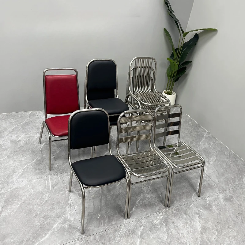 Stainless Steel Banquet Chair with Backrest VIP Seating for Hotel Wedding Elegant Event Chairs Stackable Dining Chair for Party