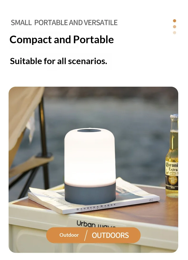 Rechargeable LED Camping Light 4500mAh, 3 Color 350LM, IPX4 Waterproof, Portable Lantern for Outdoor