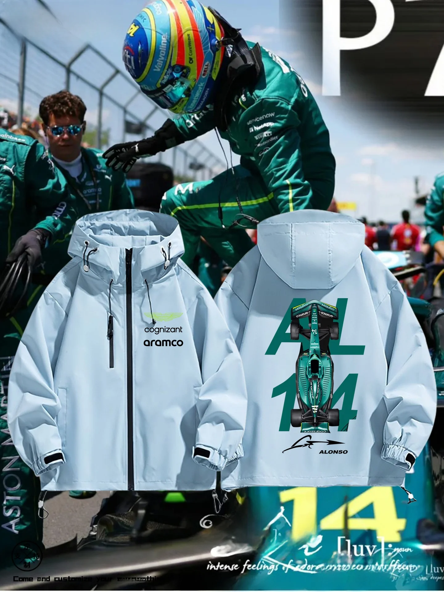 

Куртка-трансформер Alonso Aston F T Racing для мужчин, универсальная, осенне-зимняя, из полиэфирного волокна, на молнии