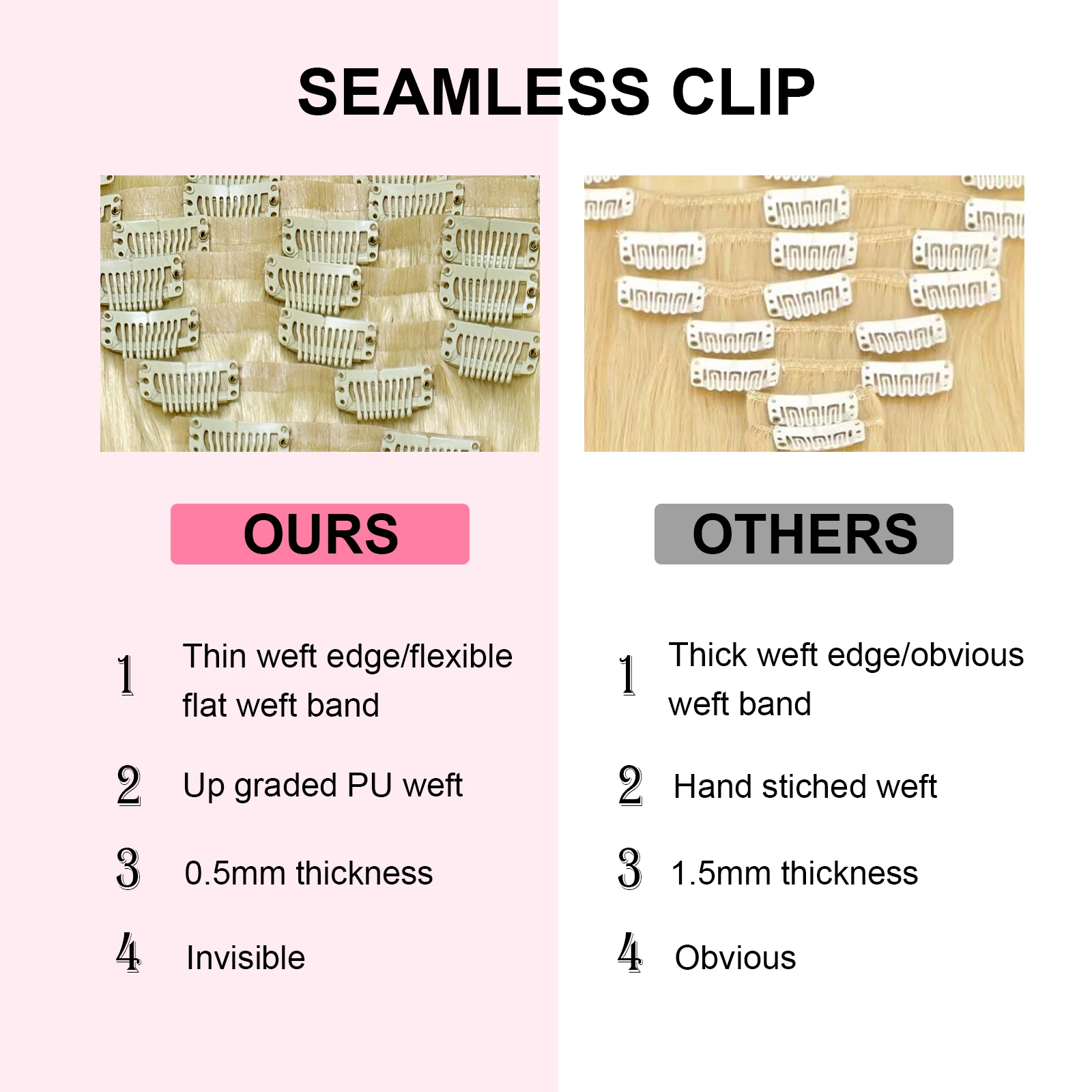 613 Blonde PU Clip Ins Hair Extensions Straight Real Human Hair Seamless120g Natural Black Human Clip In Extensions Invisible