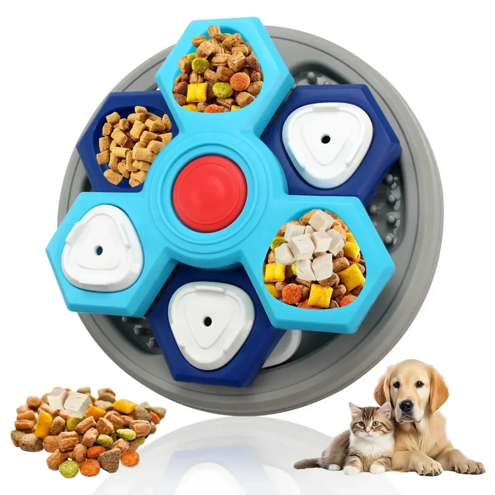 Dog Puzzle Toys Slow Feeder Interactive Increase Puppy IQ Food Dispenser Anti-Choking Tableware Dog Licking Plate Pet Supplies