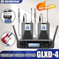 ¡Calidad superior! Transmisor y receptor de sistema inalámbrico de guitarra UHF profesional GLXD4 para órgano electrónico, 600-699mhz 2 canales