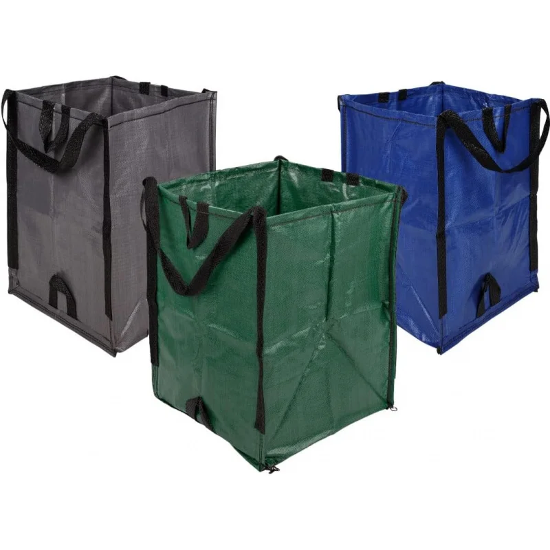 

Heavy Duty Home and Yard Waste Bag 48-Gallon Woven Polypropylene, Reusable Lawn and Leaf Garden Bag with Reinforced Carry Handle