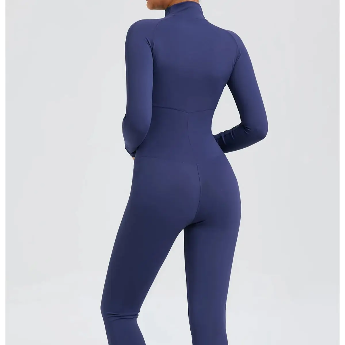 

Ningyu компрессионный костюм высокой интенсивности для тренировок, женский комплект для йоги на молнии с длинными рукавами, комплект для фитнеса и тренировок, спортивная одежда с эффектом пуш-ап для бега