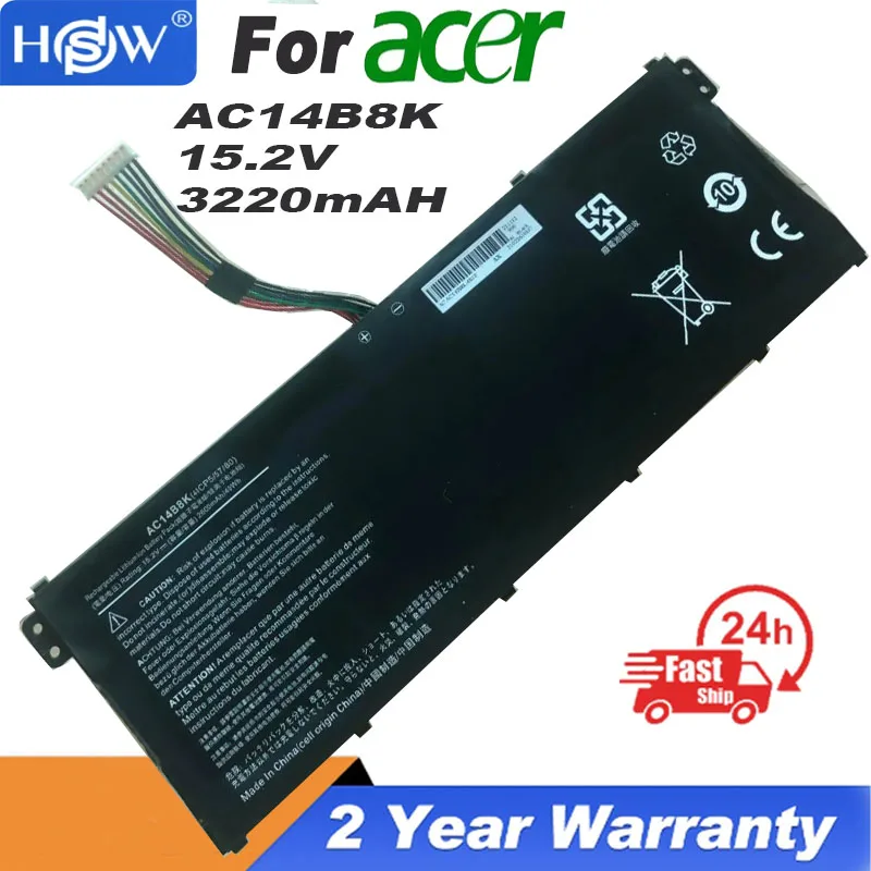 

Repalcement AC14B8K AC14B18J internal rechargeable laptop battery for Acer v3 v3-371 series notebook polymer battery