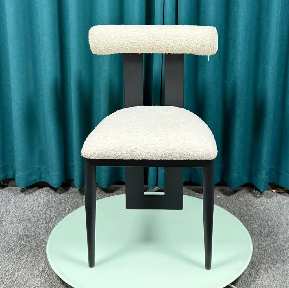 Modern Black Stainless Steel Stackable Durable Hotel Restaurant Chairs with Velvet Backrests for Event Rental