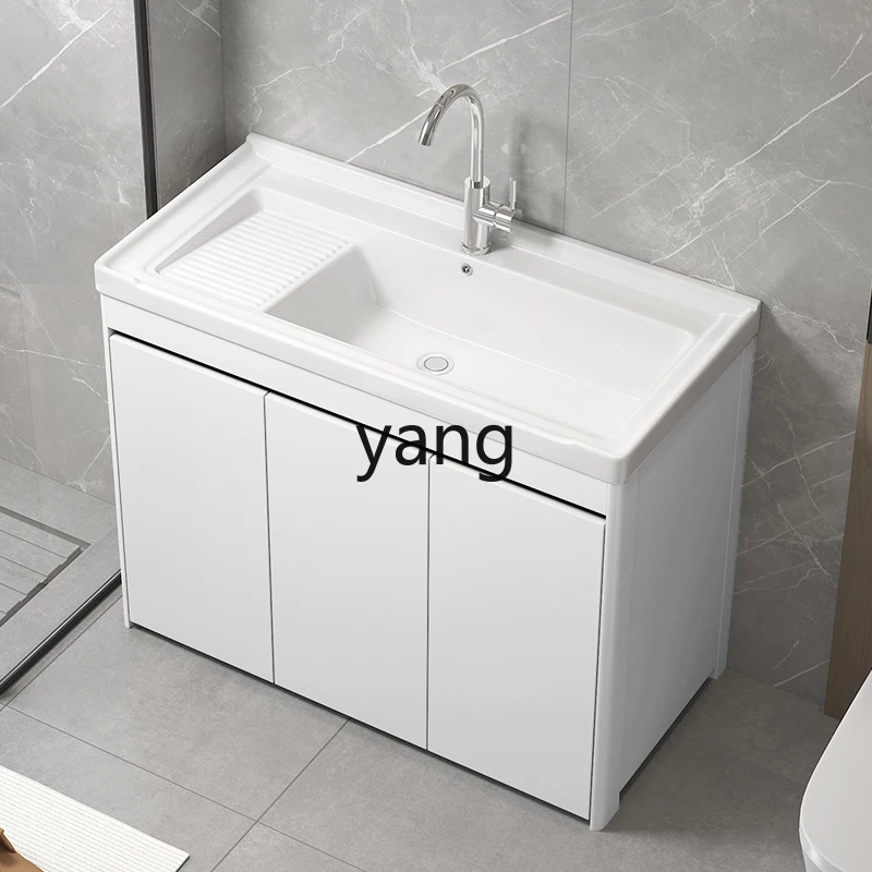 LH thickened aluminum honeycomb cabinet ceramic laundry basin with rubbing board balcony laundry pool floor