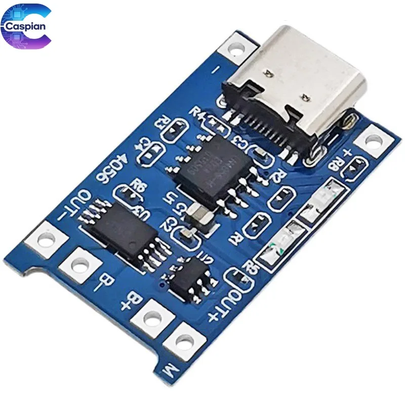 1A Lithium Battery Charger Board with Type-C Port Overcharge Overdischarge Protection Module