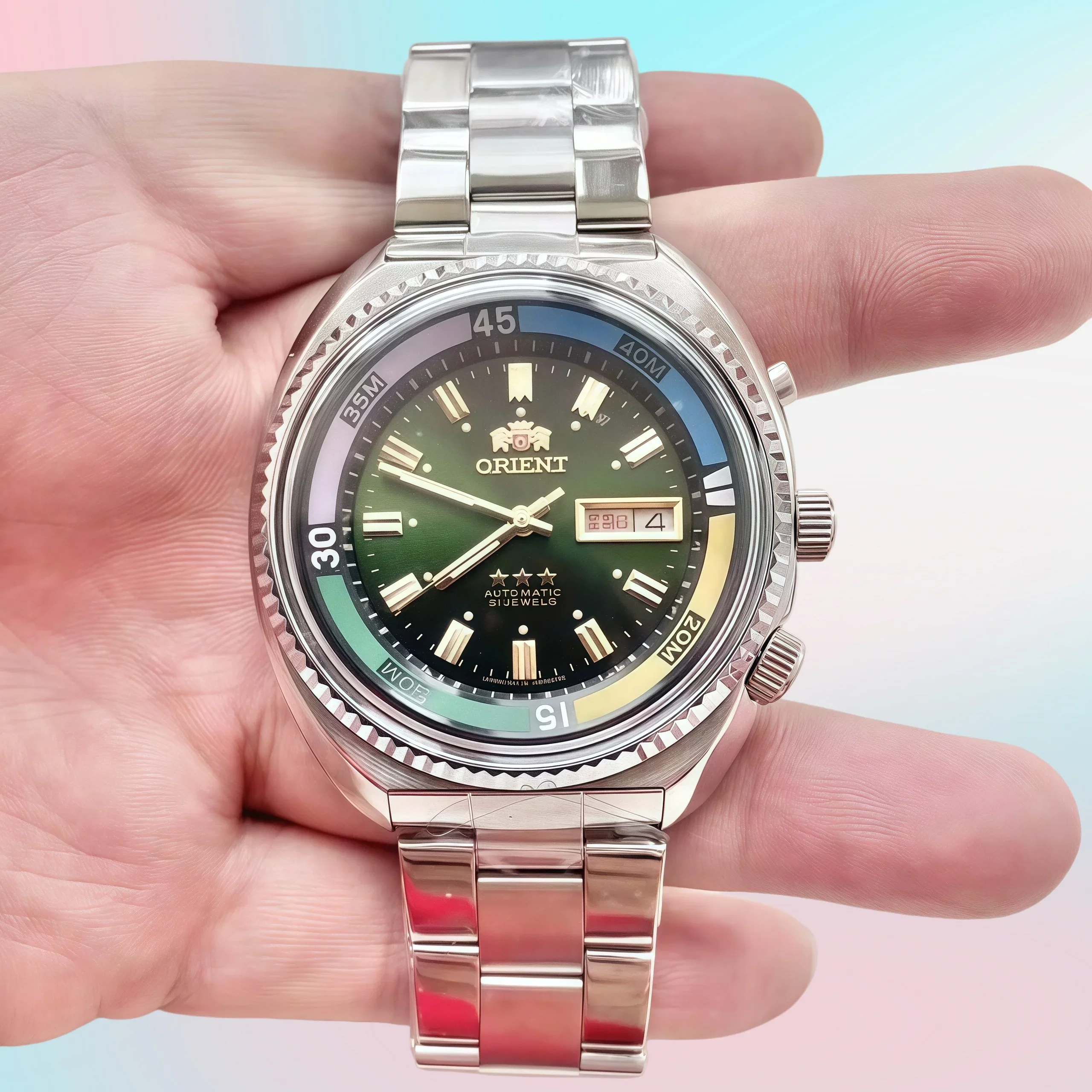 118A StoreOrient Sport Japanese Mechanical Men's Watch Stainless Steel Full Functionality World Time Large Dial