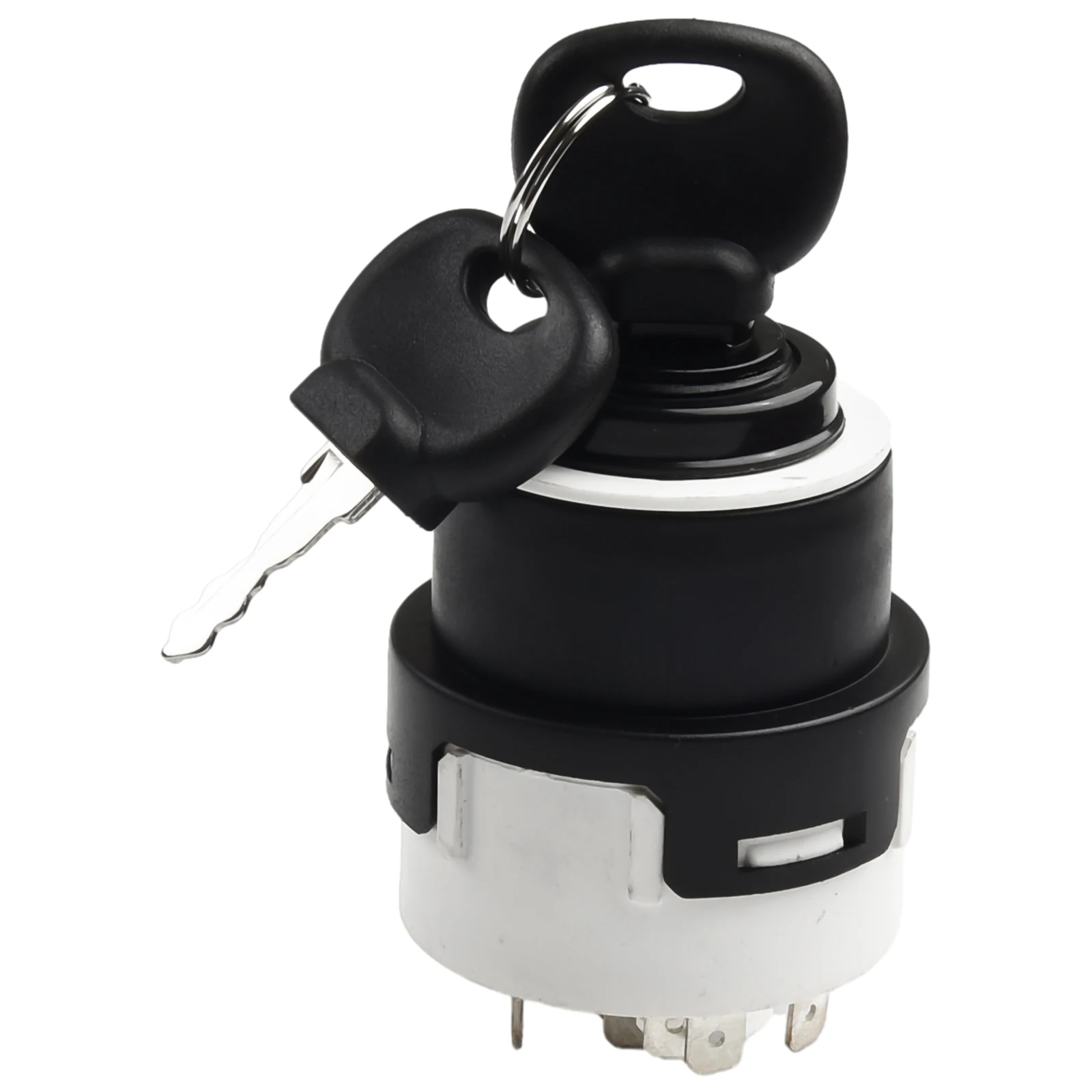 Ignition Switch 701/80184 85804674 With 2 Keys For JCB Loader- 4CX- Excavator- Replacement Part White Black Plastic 10 Pins Conn