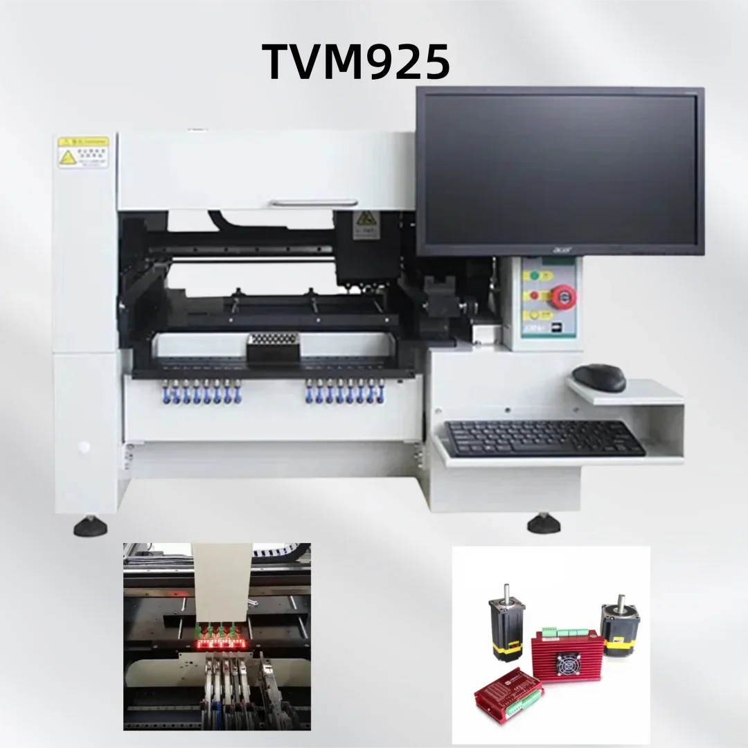TVM925 LYBGACNC Automatic SMT Machine Pick And Place Machine 4 Heads With Cameras Visual System For LED PCB BGA Production Line