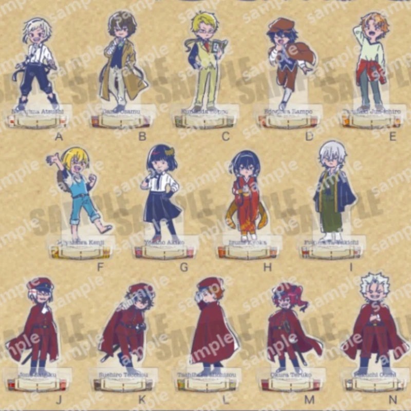 Anime Nakajima Atsushi Dazai Osamu Izumi Kyouka Nakahara Chuya Ryunosuke Akutagawa Acrylic Stand Mini Figure Cosplay Toy Gift