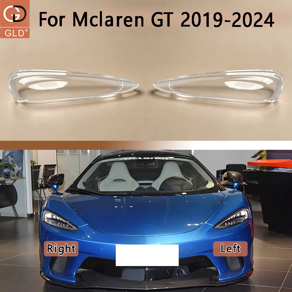 Front Headlight Cover Transparent Lamp Shade 2019-2024 For Mclaren GT Headlamp Shell Lens Plexiglass Replace Original Lampshade