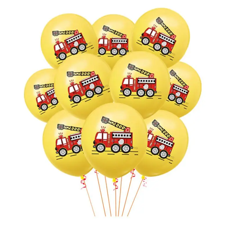 10/50 Stück Feuerwehrmann Sam Latex Ballons Kinder Jungen Feuerwehrmann Geburtstag Party Supplies Feuerwehrauto Thema Babyparty Dekor – Detail 8