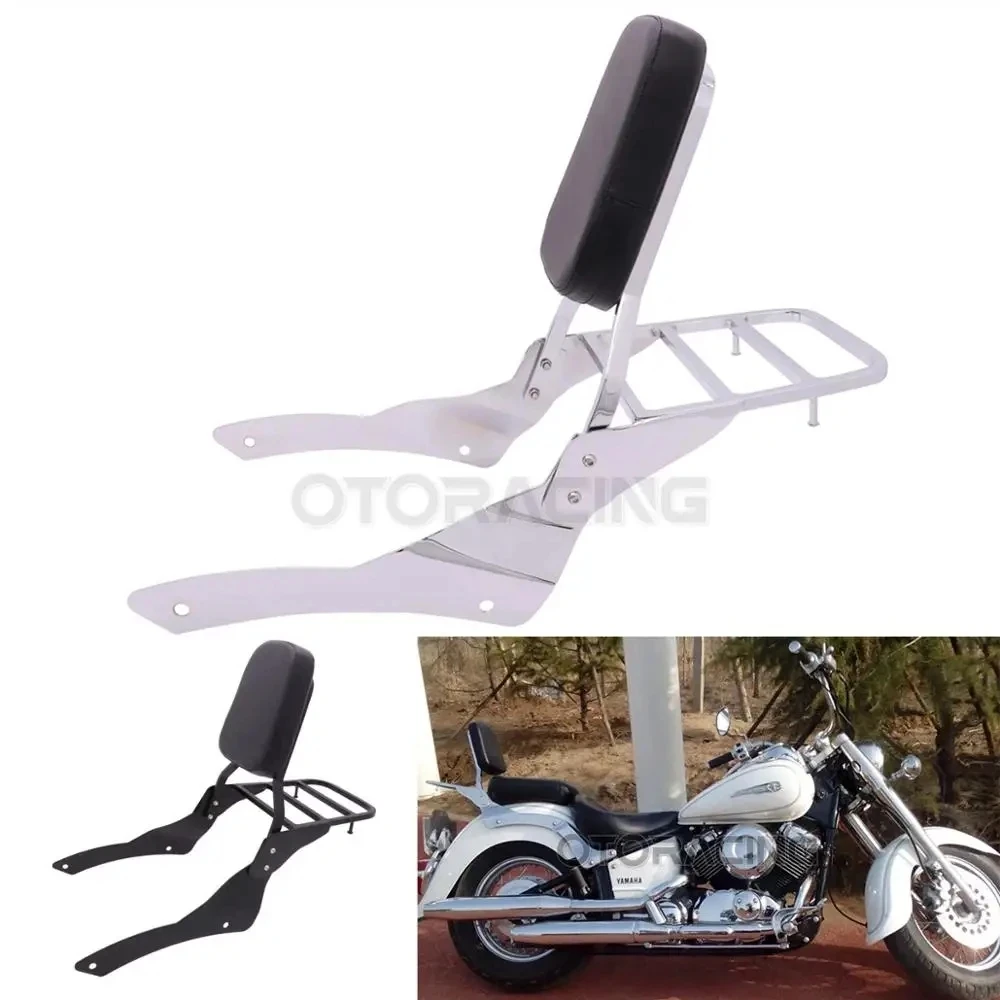 

Motorcycle Backrest Sissy Bar w/Rear Luggage Rack For Yamaha V-Star XVS400 XVS650 Classic 1998 1999 2000 2001 2002 2003-2017