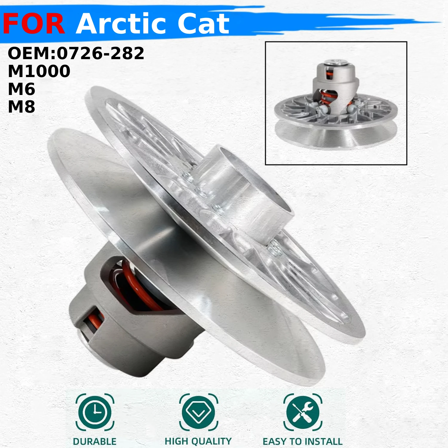 

0726-282 для Arctic Cat M6 EFI, M8 EFI 153162 HCR LE Sno Pro International 2009 лет, задний барабан сцепления с первинным приводом мотоцикла