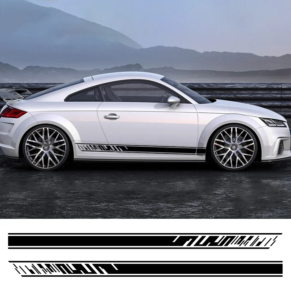 

Наклейка на дверь автомобиля, боковая юбка, виниловая пленка, наклейки, декоративная накладка для Audi TT 8N MK1 MK2 8J Coupe MK3 8S Roadster TFSI, автоаксессуары