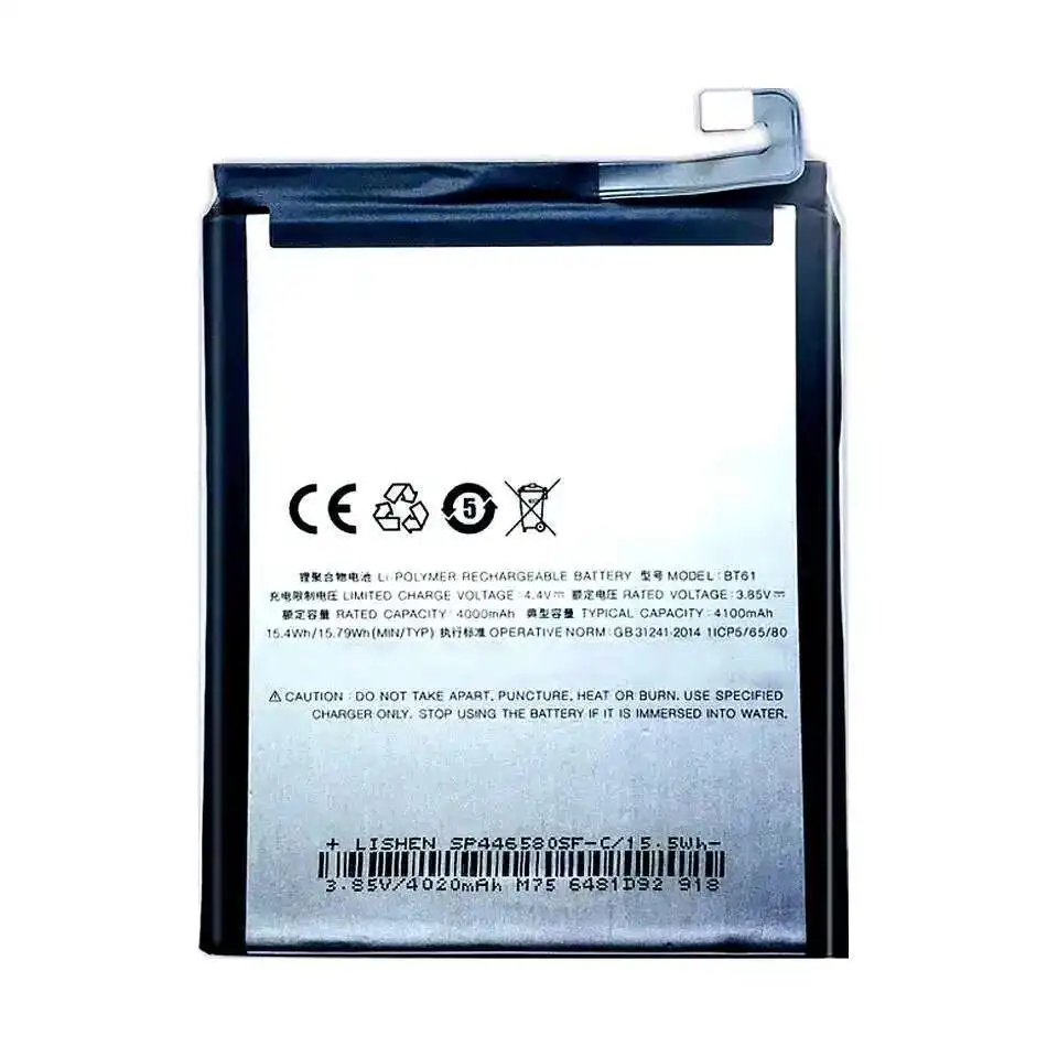 

Mobile Phone Battery Premium Replacement BT61 L Version 4100mAh For Meizu Meizy M3 Note L681 L681H