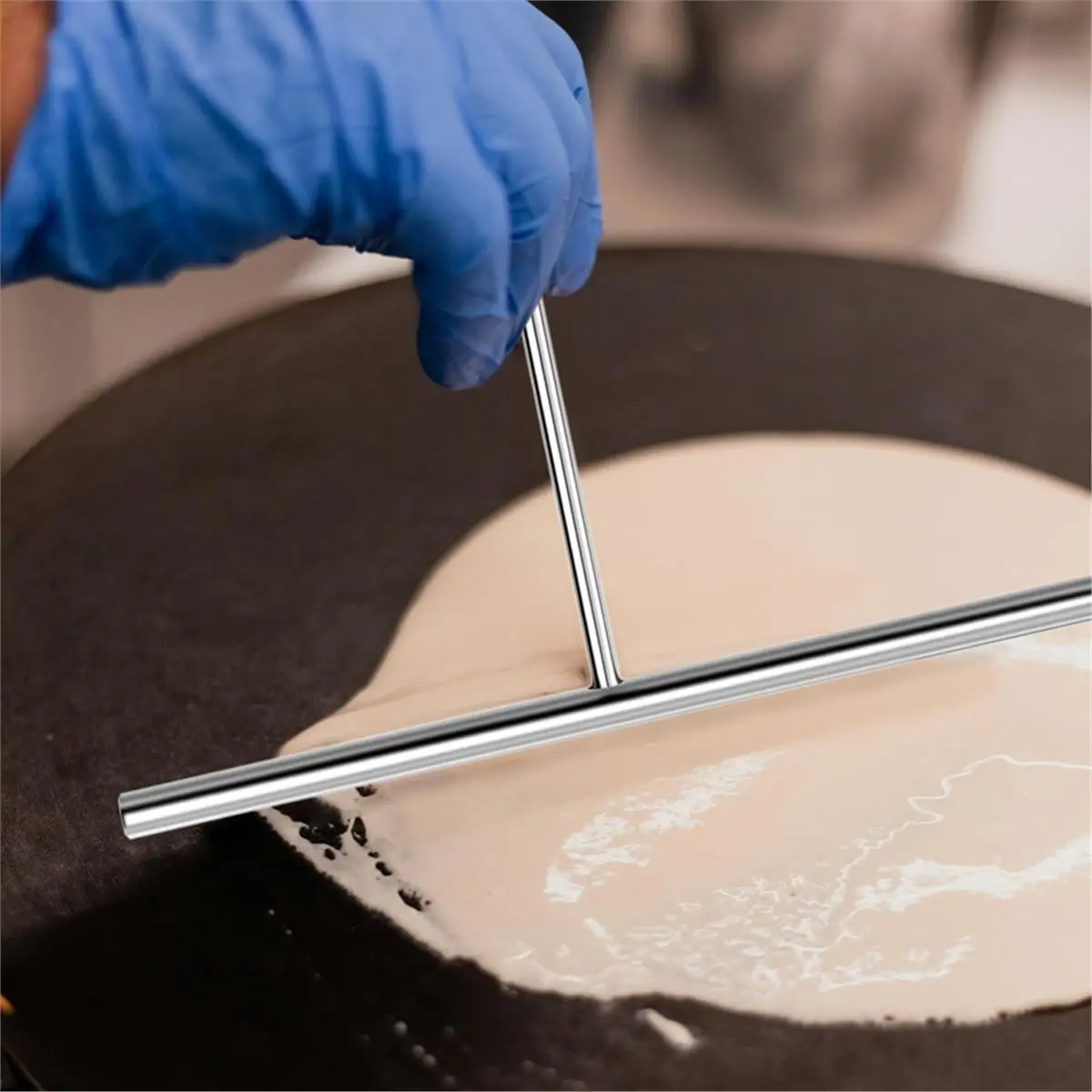 A45I Crepe Spreader and Spatula Kit, Metal Handle Curved Offset Spacula 12