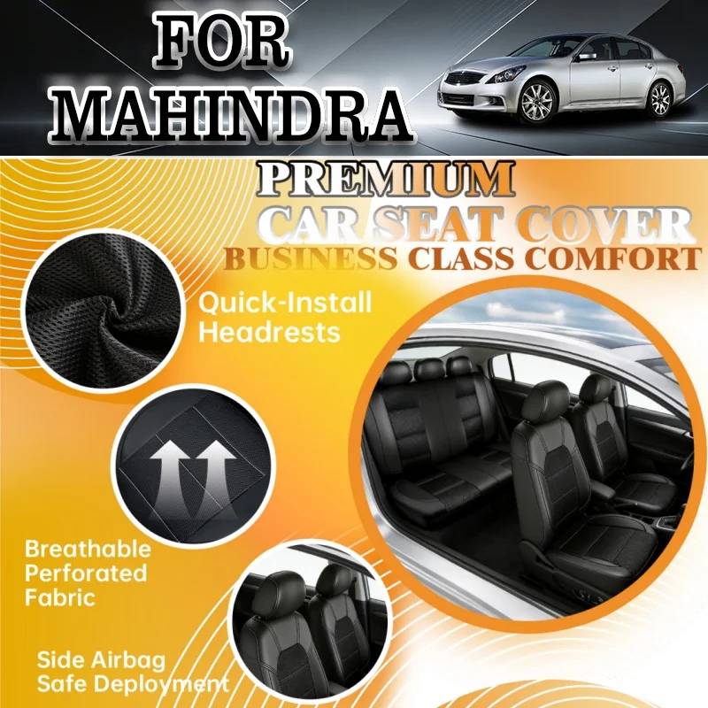 Breathable car seat cover For Mahindra breathable and ventilated, suitable for all seasons, suitable for long-distance use