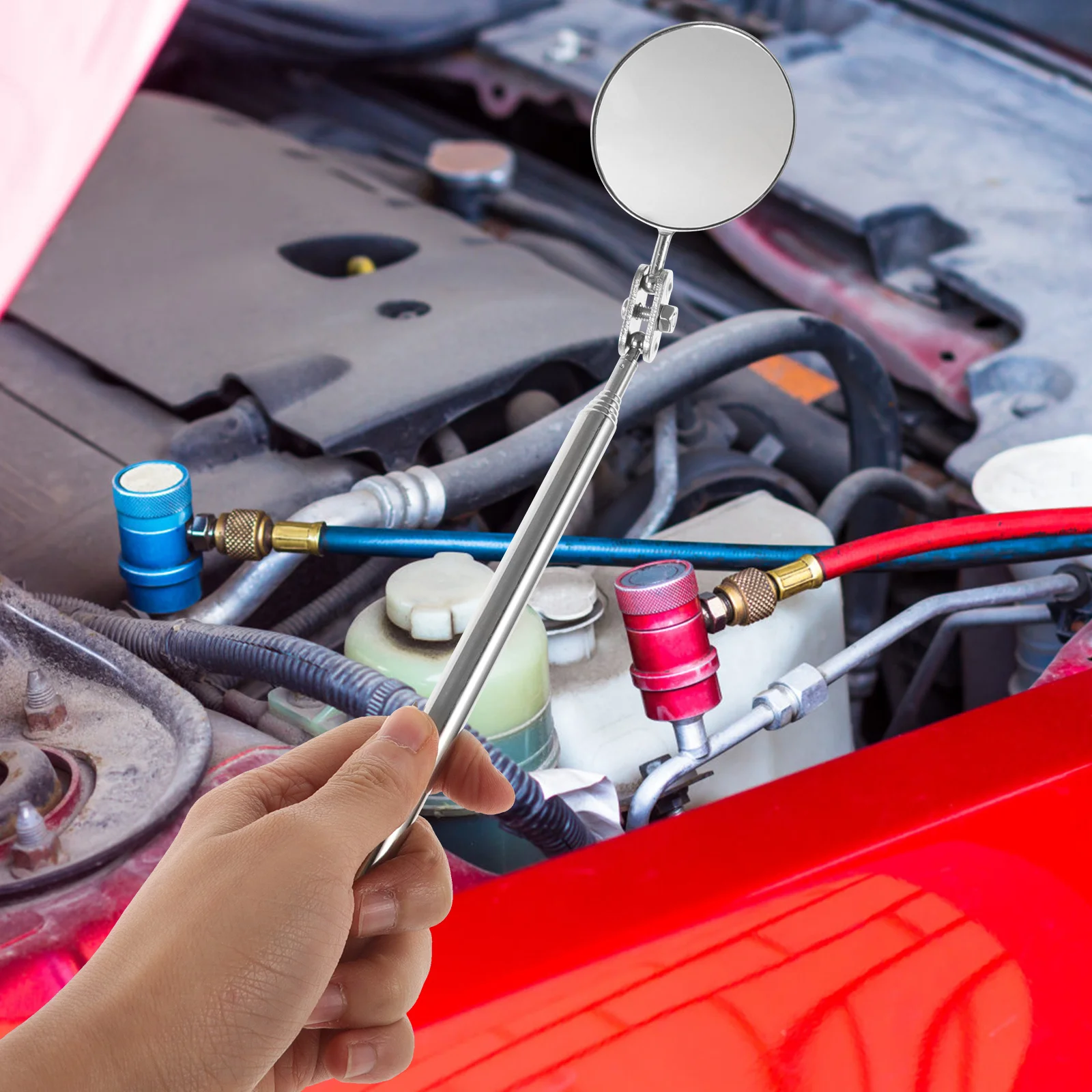 

Automotive Telescopic Inspection Mirror Lens Adjustable Angle for Precise Checks Under Vehicle Security Mirror