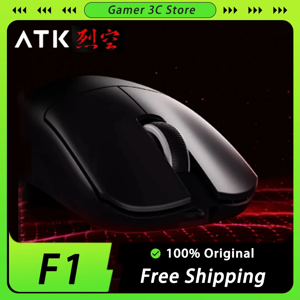 

Atk Blazing Sky F1 Wireless Mouse Paw3950 Sensor Nordic 52840 Chip 8k Fps Custom Gaming Mouse Smartspeed Lightweight Pc Gamer