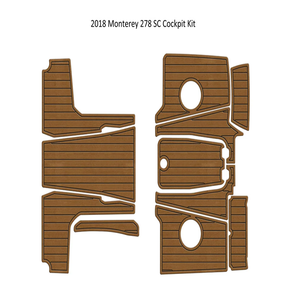 

Cockpit Pad Boat EVA Foam Faux Teak Deck Floor Mat Flooring For 2018 Monterey 278 SC