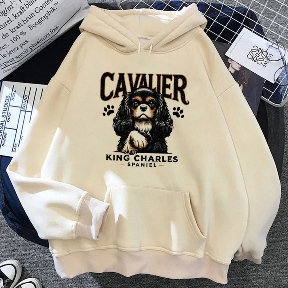 Cavalier King Charles Spaniel Dog hoodie designer elegant patterned trendy teen pullover manga casual wear printed design