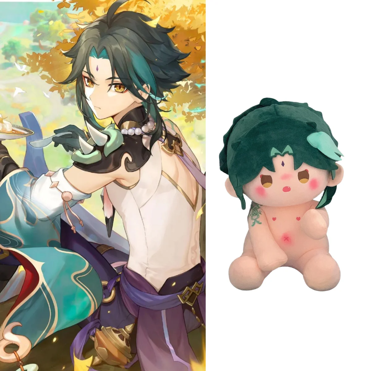 ตุ๊กตาขนฟู MIHOYO Genshin Impact ขนาด 40 ซม. ฟูริน่า โมราซ์ เซียว ของเล่น หมอนอิง ตุ๊กตา ของขวัญ น่ารัก นุ่มนิ่ม คาวาอี้