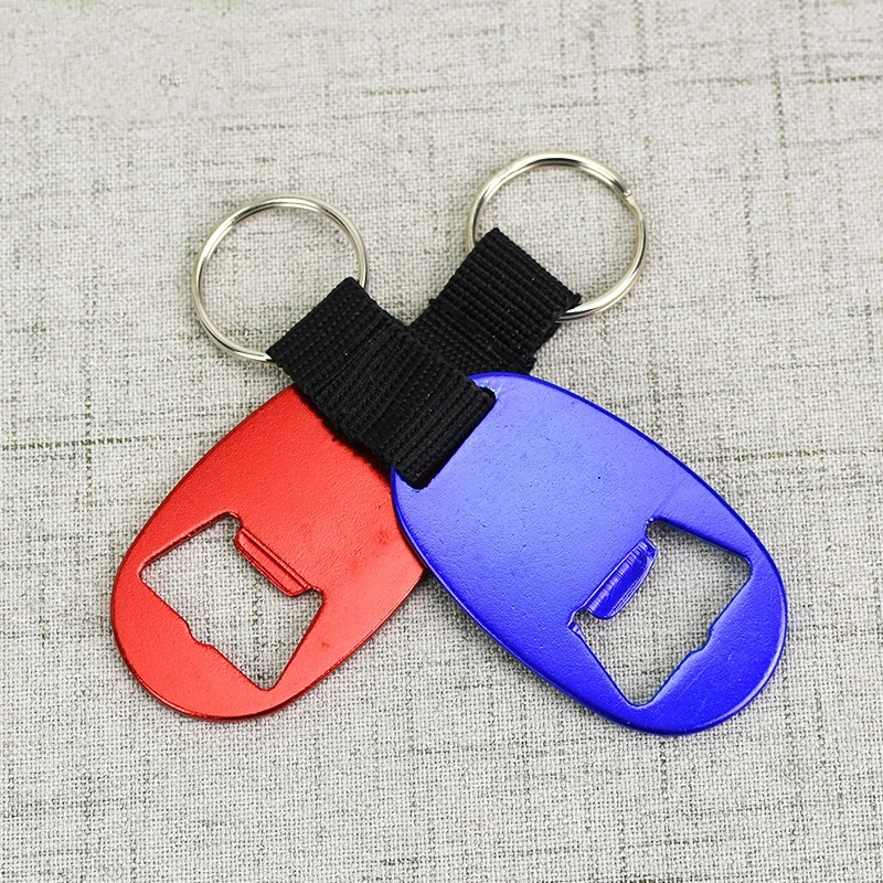 

Metal Aluminum Keychain Bottle Opener Company Advertised Item Key Chain Beer Opener Promotional Gift